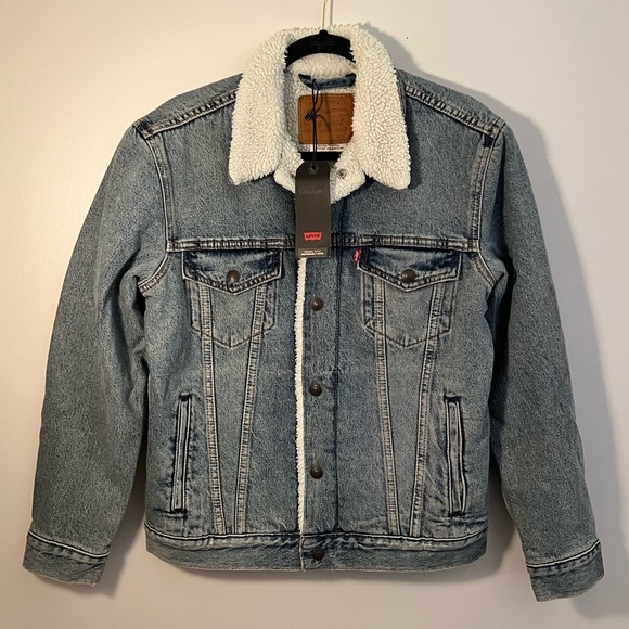 Levi’s Premium Type III Sherpa Lined Trucker Jean Jacket NWT - Picture 4 of 12